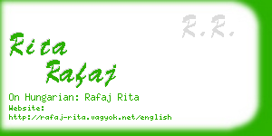 rita rafaj business card